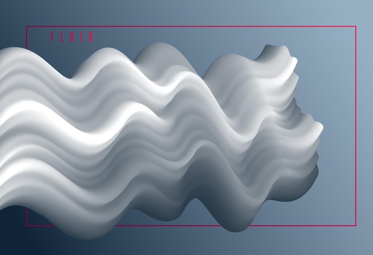 Vector gradiente fluido 3d vector de color fondo abstracto forma dinámica dimensional en movimiento colores fluidos elemento de diseño estilo moderno de moda