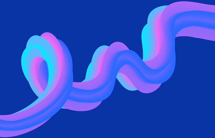 Vector gradiente de fondo abstracto diseño de formas 3d fluido
