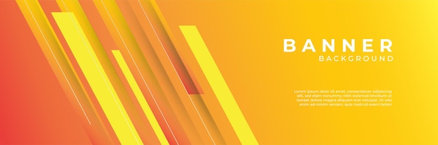 Gradiente de fondo amarillo anaranjado dinámico mínimo. Fondo digital de tecnología creativa abstracta, vector de concepto de página de destino moderno.
