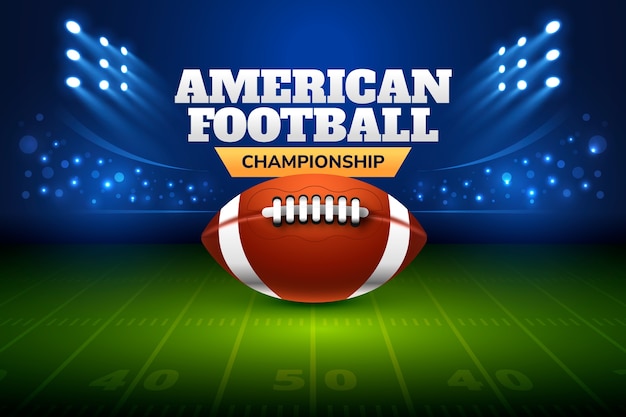 Gradiente de fondo del campeonato de fútbol americano