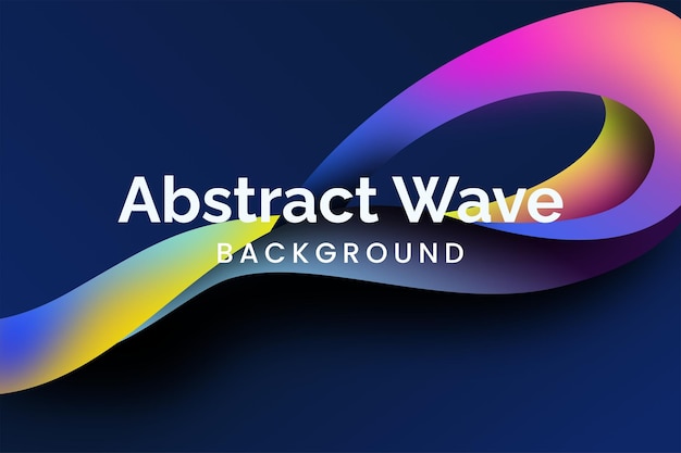 Gradiente de fondo colorido diseño de onda con una sensación futurista genial para la tecnología o digital