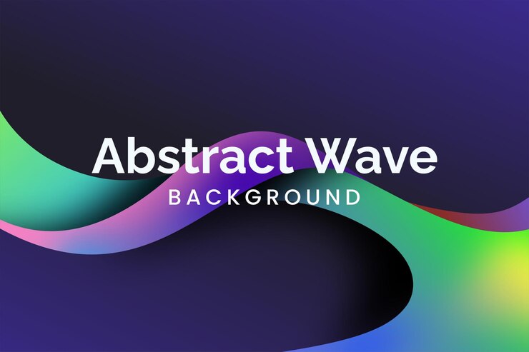 Vector gradiente de fondo colorido diseño de onda con una sensación futurista genial para la tecnología o digital