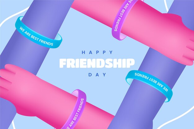 Gradiente de fondo del día de la amistad