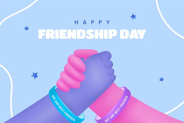 Gradiente de fondo del día de la amistad