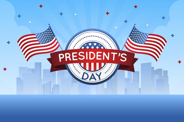 Gradiente de fondo del día de los presidentes
