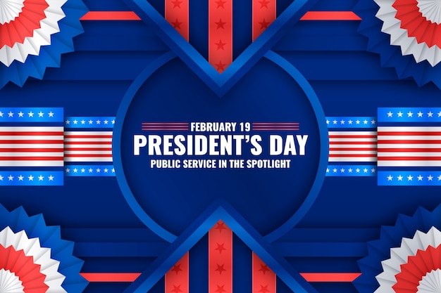 Gradiente de fondo del día de los presidentes