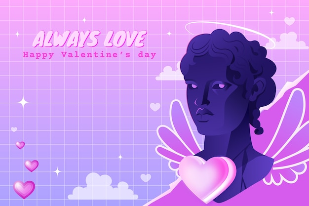 Gradiente el fondo del día de San Valentín