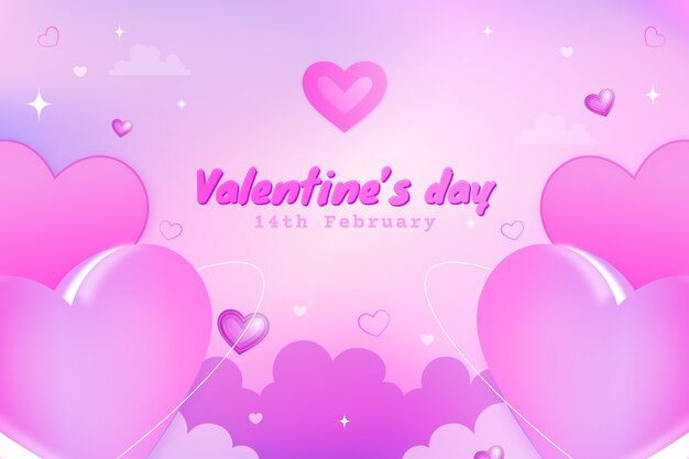 Gradiente el fondo del día de San Valentín