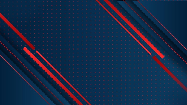 Gradiente fondo geométrico multicolor diseño de formas navales y rojas plantilla de bandera