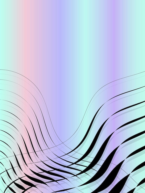 Gradiente de fondo láser con líneas de ondas gráficas vector patrón digital para negocios