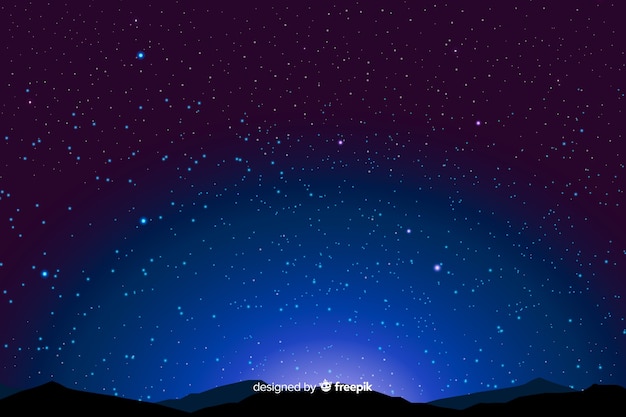 Gradiente de fondo noche estrellada