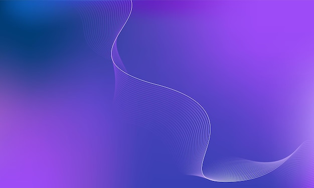 Gradiente de fondo de onda Abstracto Diseño de líneas de flujo púrpura y azul