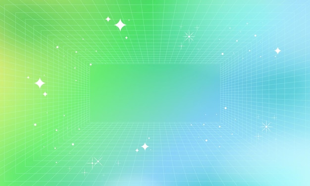 Gradiente de fondo y2k Pastel Neon Malla holográfica Gradiente Abstracto de fondo con espacio para copiar