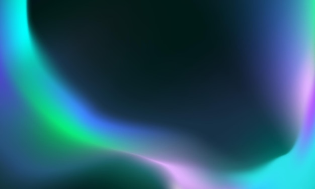 Gradiente fondos abstractos de las luces del norte aurora boreal cielo suave tierno púrpura verde rosa y azul gradientes para aplicaciones diseño web páginas web banners tarjetas de felicitación diseño vectorial