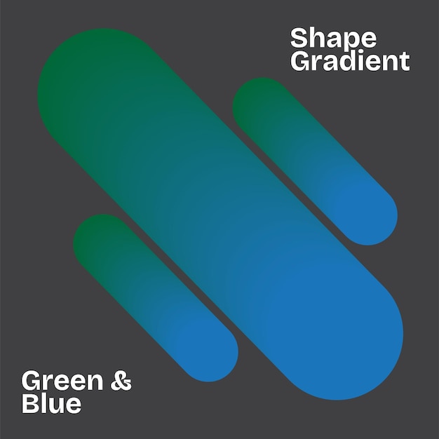 Gradiente de forma verde y azul