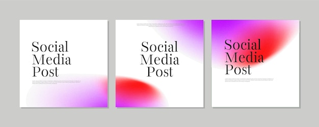 Gradiente granulado moderno para plantilla de publicación en redes sociales Diseño de banners coloridos abstractos