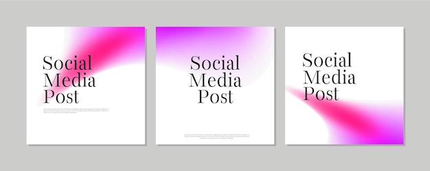 Gradiente granulado moderno para plantilla de publicación en redes sociales Diseño de banners coloridos abstractos