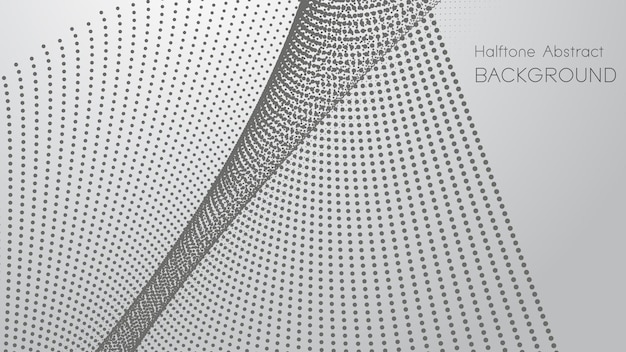 Gradiente gris con imagen vectorial de fondo abstracto de medio tono