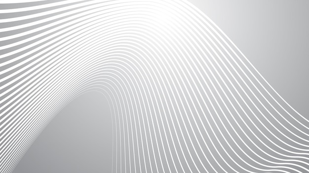 Gradiente gris con línea curva imagen vectorial de fondo abstracta para telón de fondo o presentación
