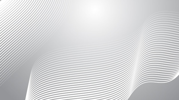 Gradiente gris con línea curva imagen vectorial de fondo abstracta para telón de fondo o presentación