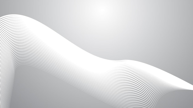 Gradiente gris con línea curva imagen vectorial de fondo abstracta para telón de fondo o presentación