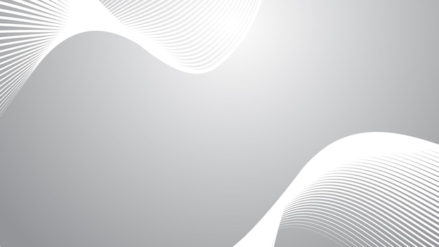 Gradiente gris con línea curva imagen vectorial de fondo abstracta para telón de fondo o presentación