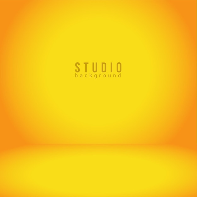 Gradiente de habitación vacía de estudio amarillo