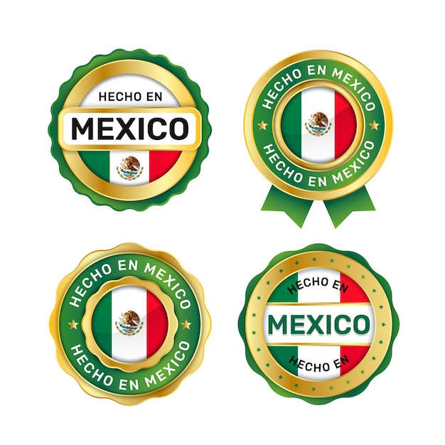 Vector gradiente hecho en plantilla de mexico