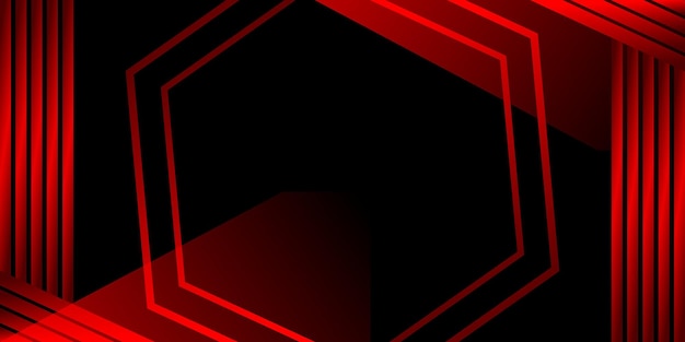 gradiente hexagonal de fondo negro rojo