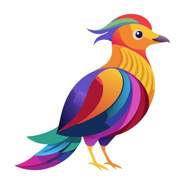 Gradiente de ilustración de pájaros de colores