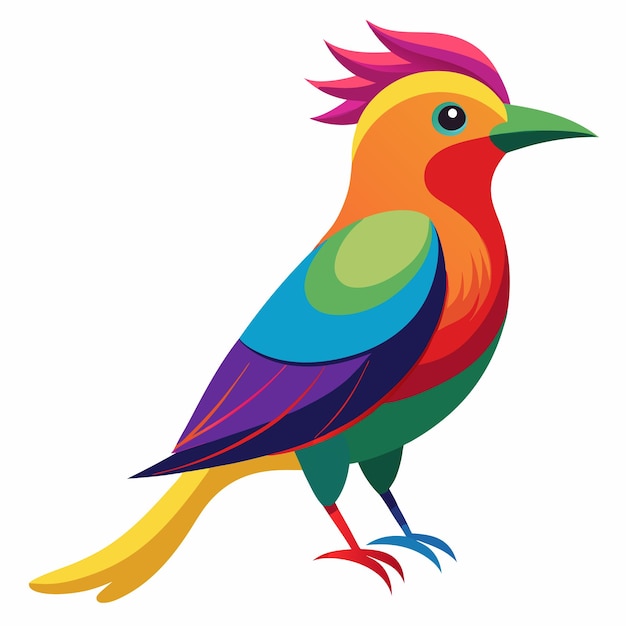 Gradiente de ilustración de pájaros de colores