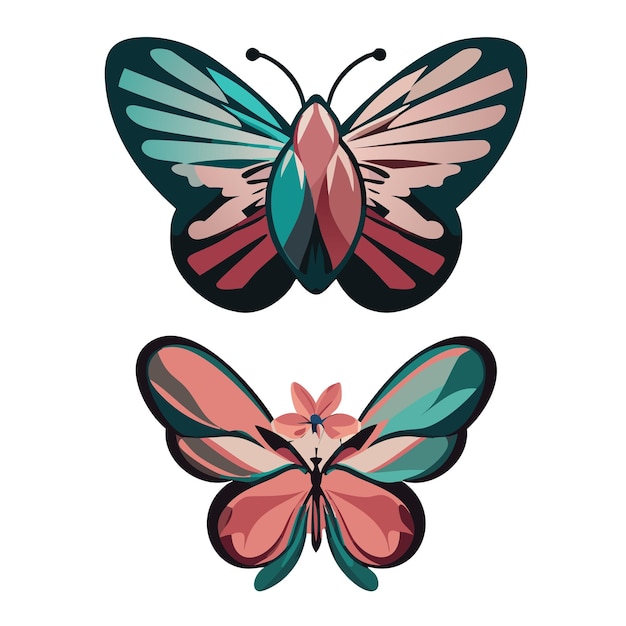 Gradiente de ilustración del vector mariposa