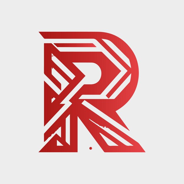 Gradiente de la letra R del logotipo diseño colorido ilustración plantilla de logotipo diseño letra plana r vectores del logotipo