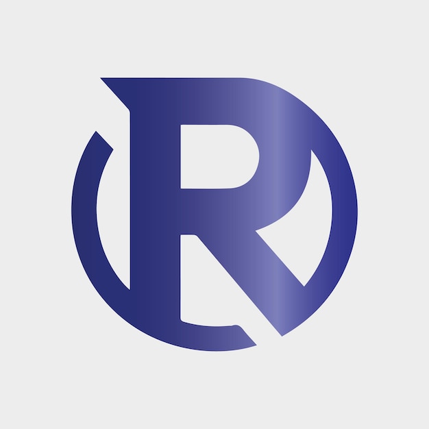 Gradiente de la letra R del logotipo diseño colorido ilustración plantilla de logotipo diseño letra plana r vectores del logotipo