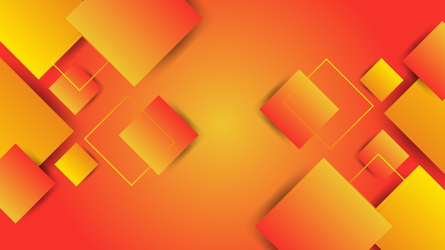 Gradiente líneas dinámicas y formas fondo naranja y amarillo fondo de forma geométrica abstracta