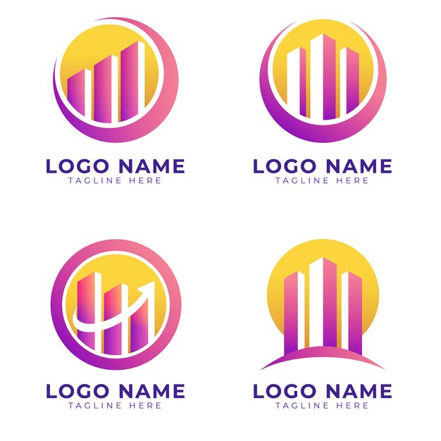 Gradiente Líneas infinitas Diseño de logotipo Símbolo de infinito fabricación a partir de líneas concepto diseño de logotipo Logotipo