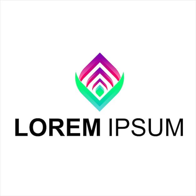 Gradiente de logotipo abstracto de vector libre