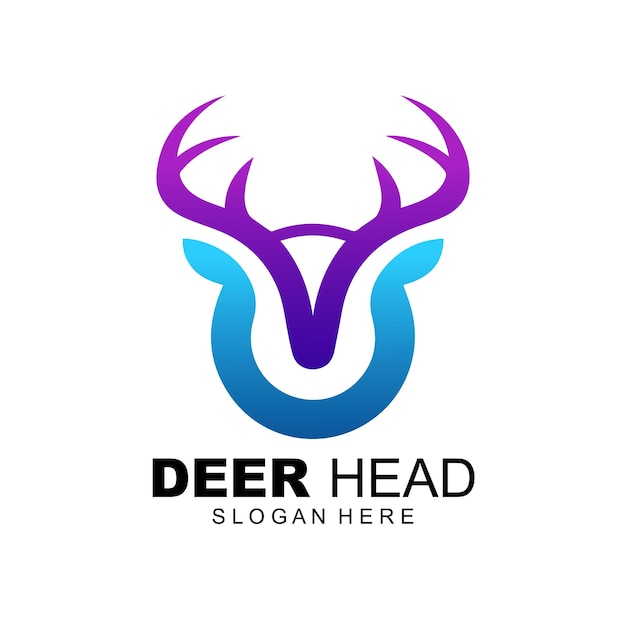 El gradiente del logotipo de la cabeza de ciervo es colorido