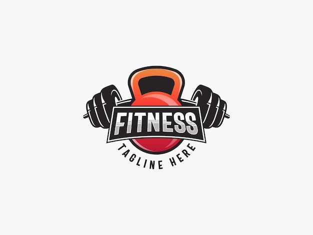 Gradiente de logotipo de cuidado saludable de fitness vectorial y crossfit