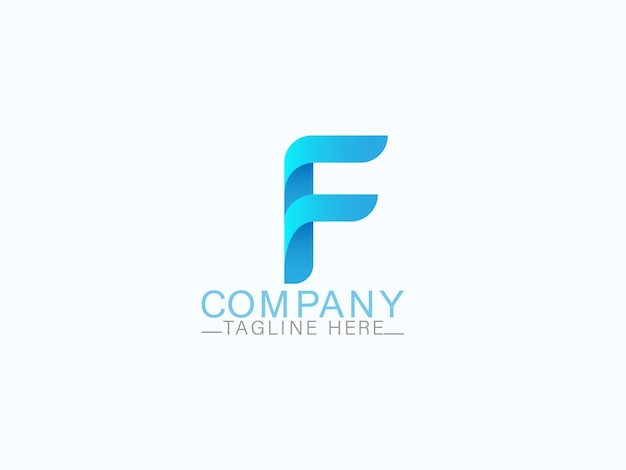 Gradiente de logotipo F estilo colorido Vector libre