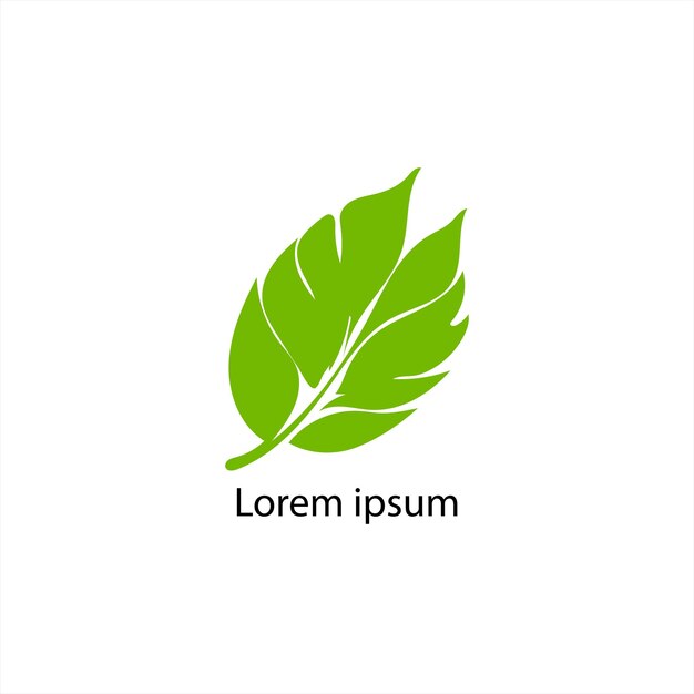 Gradiente de logotipo de hoja vectorial ilustraciones de diseño colorido con hojas verdes