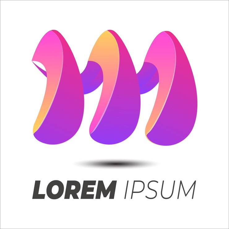 gradiente del logotipo de la letra m