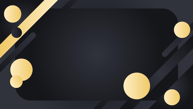 Gradiente de lujo dorado plantilla de portada de redes sociales diseño abstracto fondo negro y dorado