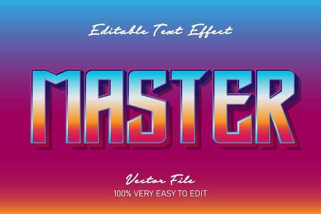 gradiente maestro efecto de texto fresco texto editable