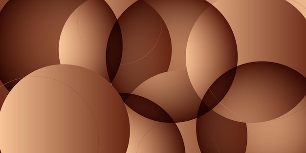 Gradiente marrón dinámico fondo abstracto 3D con patrón de círculo Gradiente Marrón colorido