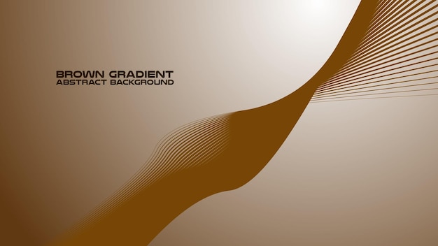 Gradiente marrón con fondo abstracto de línea curva para telón de fondo o presentación