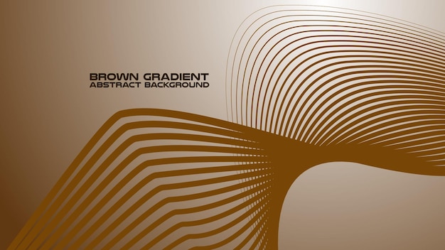 Gradiente marrón con fondo abstracto de línea curva para telón de fondo o presentación