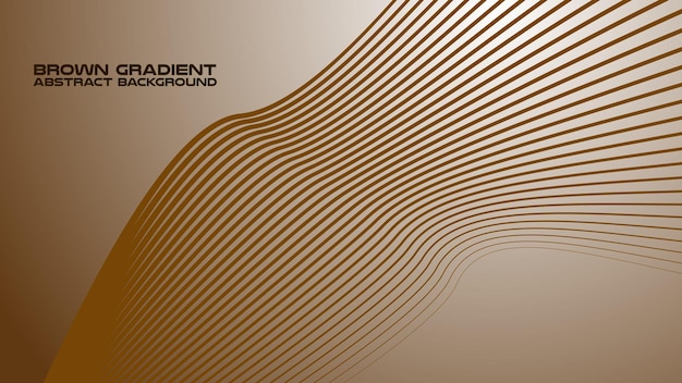 Gradiente marrón con fondo abstracto de línea curva para telón de fondo o presentación