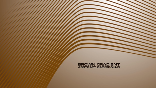 Gradiente marrón con fondo abstracto de línea curva para telón de fondo o presentación