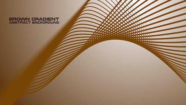 Gradiente marrón con fondo abstracto de línea curva para telón de fondo o presentación